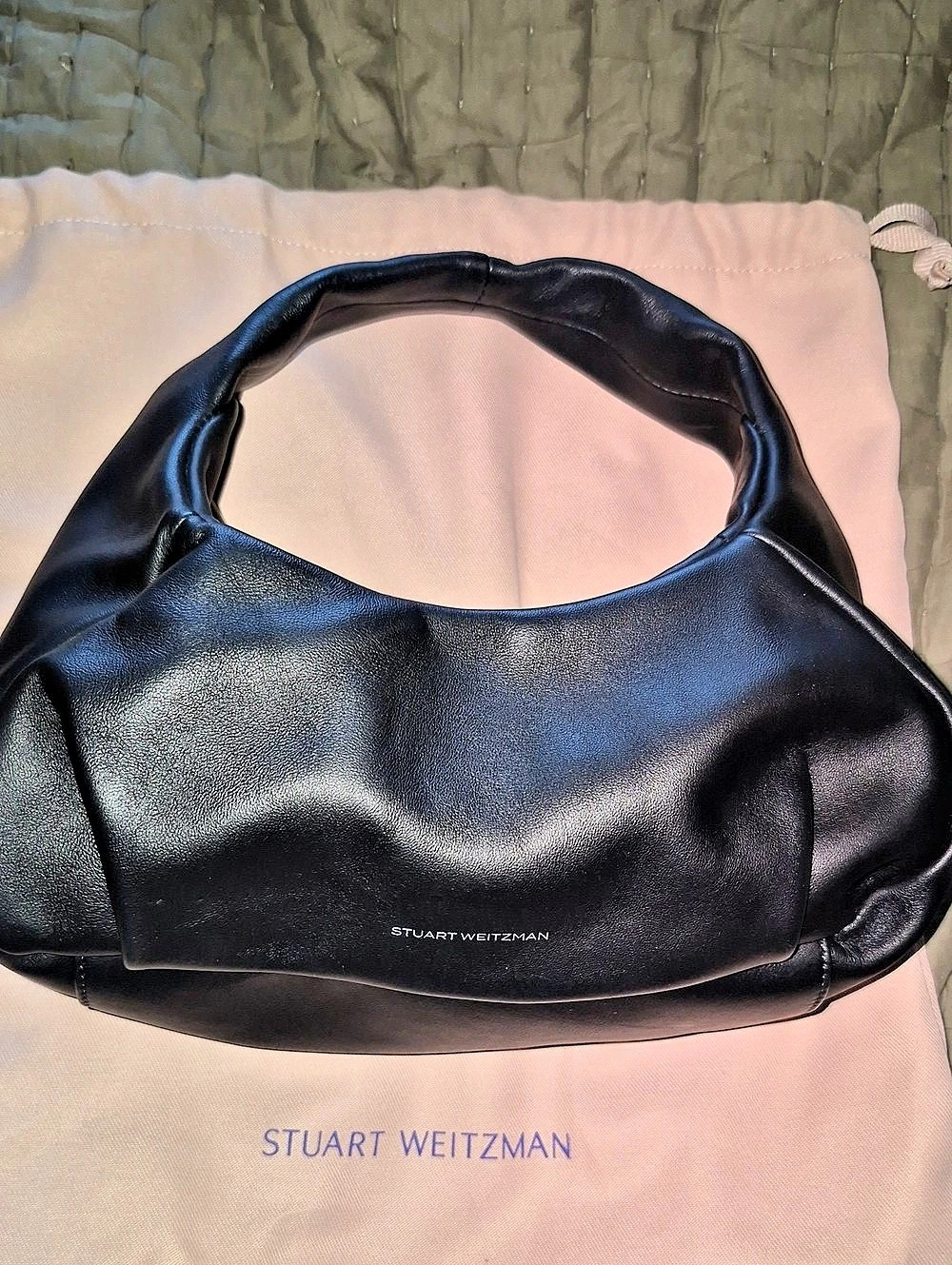 Stuart Weitzman The Moda Hobo Bag Black Chain Shoulder Bag - Picture 5 of 6